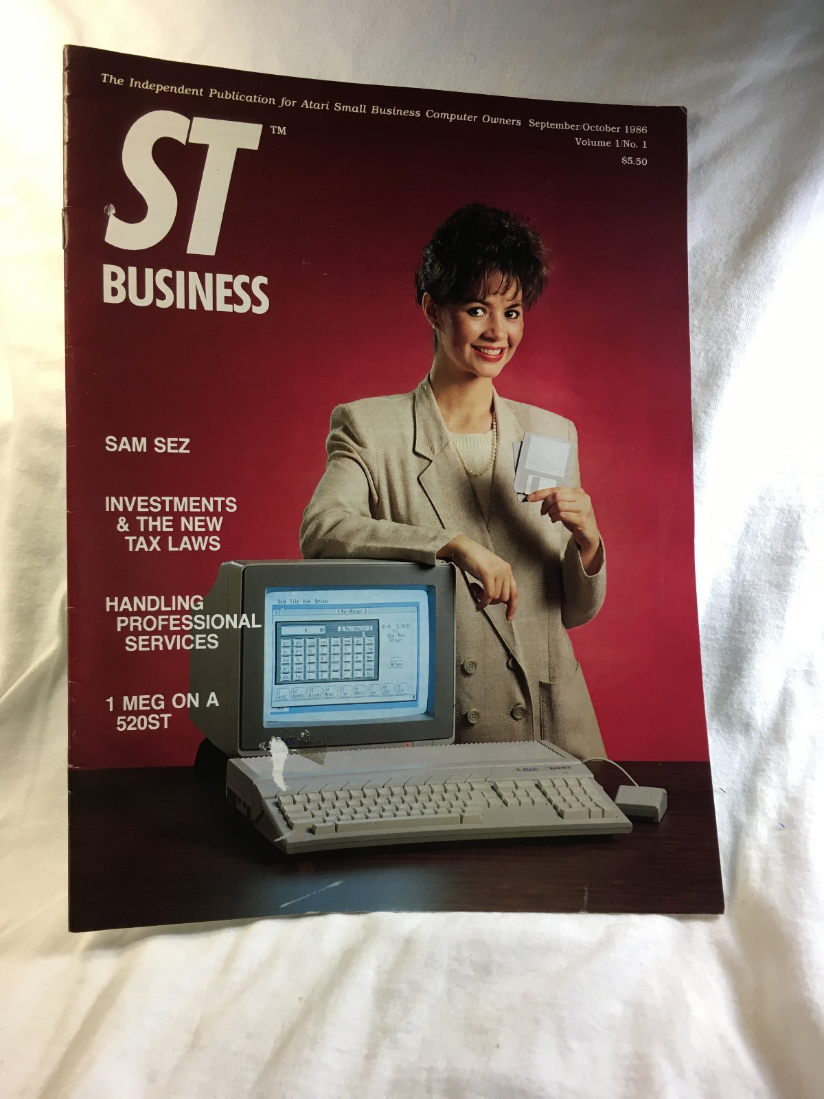 Rare Atari "ST Business" Magazine, 1986, Volume 1 Number 1
