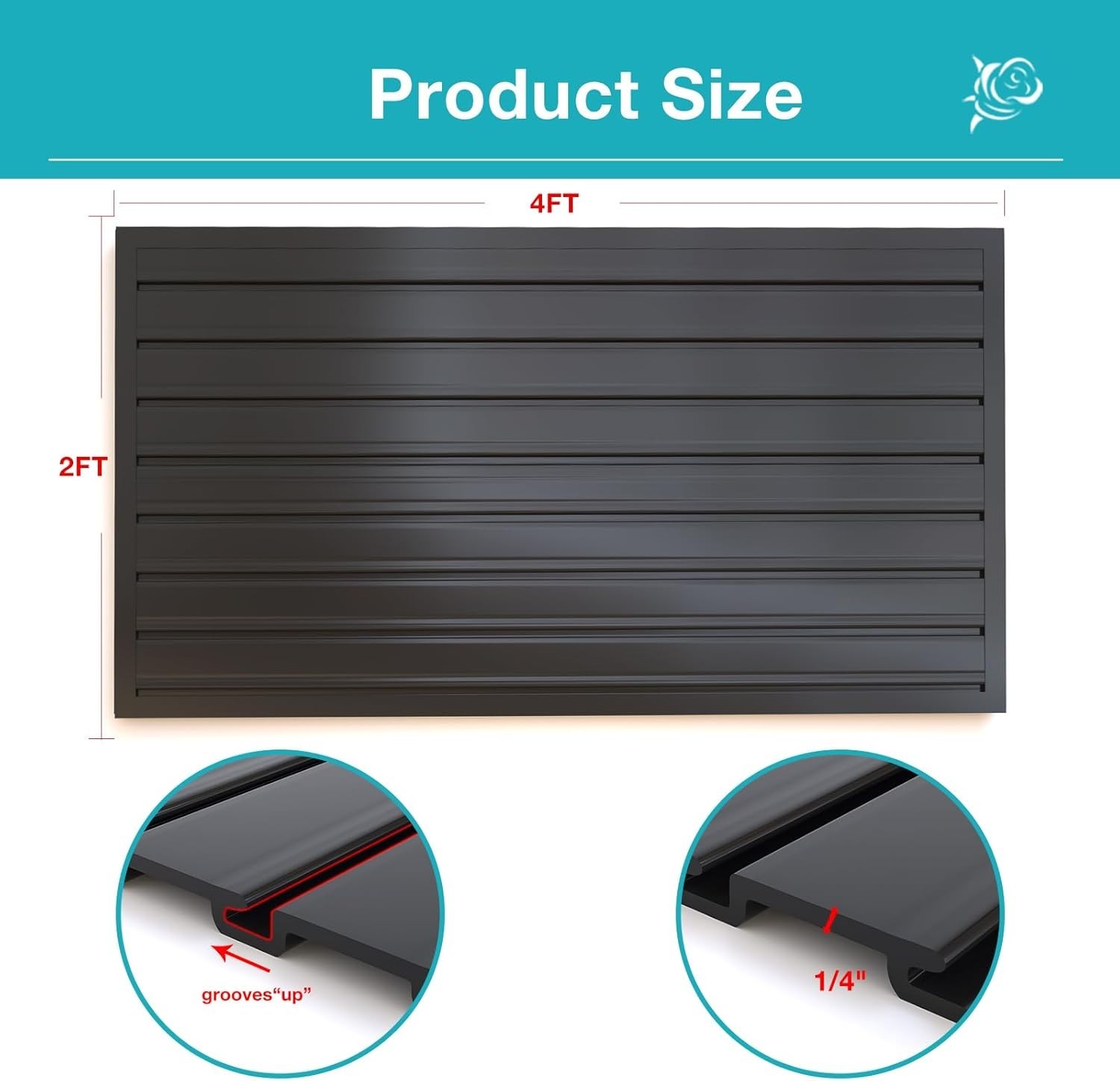 Slatwall Panel Wall Storage Systems, 2 x 4ft Slat Wall Paneling Garage Wall O...