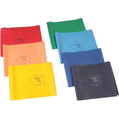 Resistance BAND MEGA KIT tubing exercise stretch bands gym pilates yoga 7 PC NEW