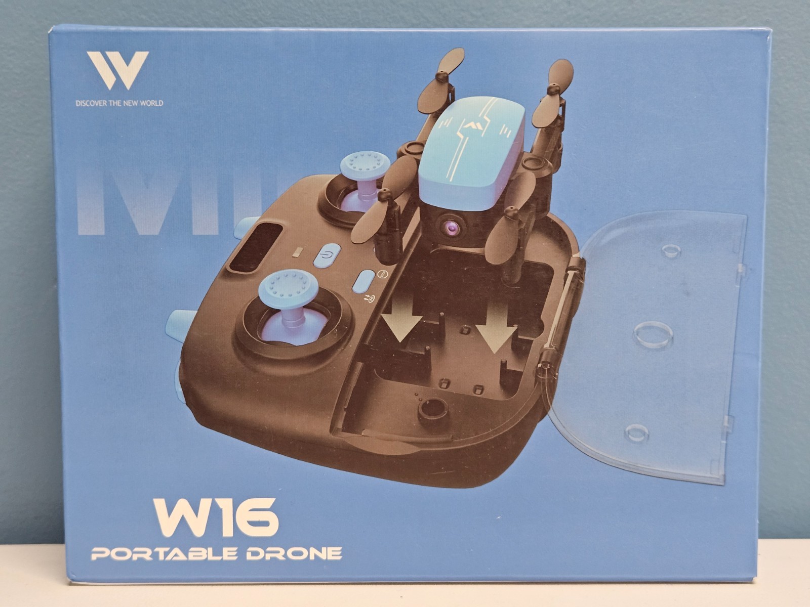 W16 Portable Drone Pocket RC Quadcopter with Foldable Wings New & Sealed