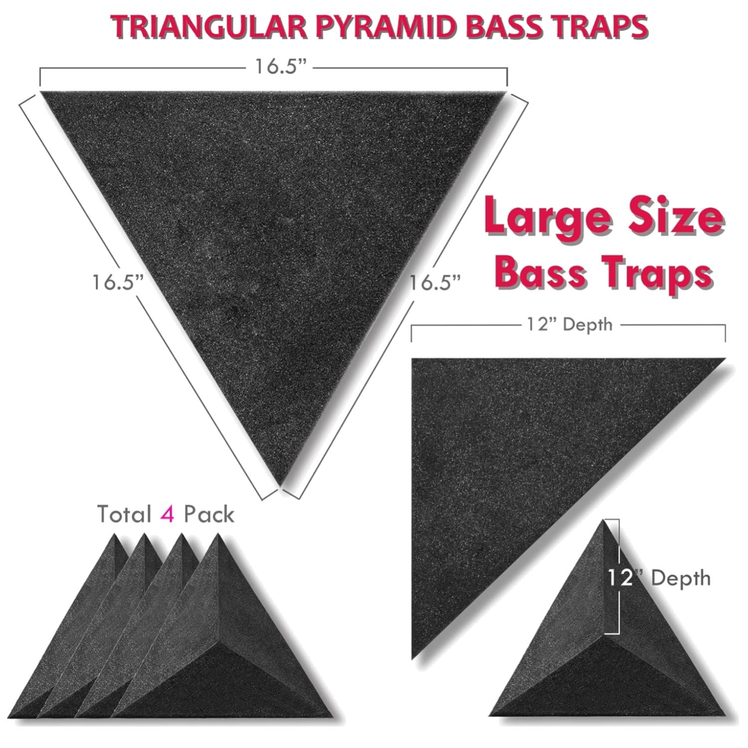 Acoustic Foam Bass Trap Sound Proofing