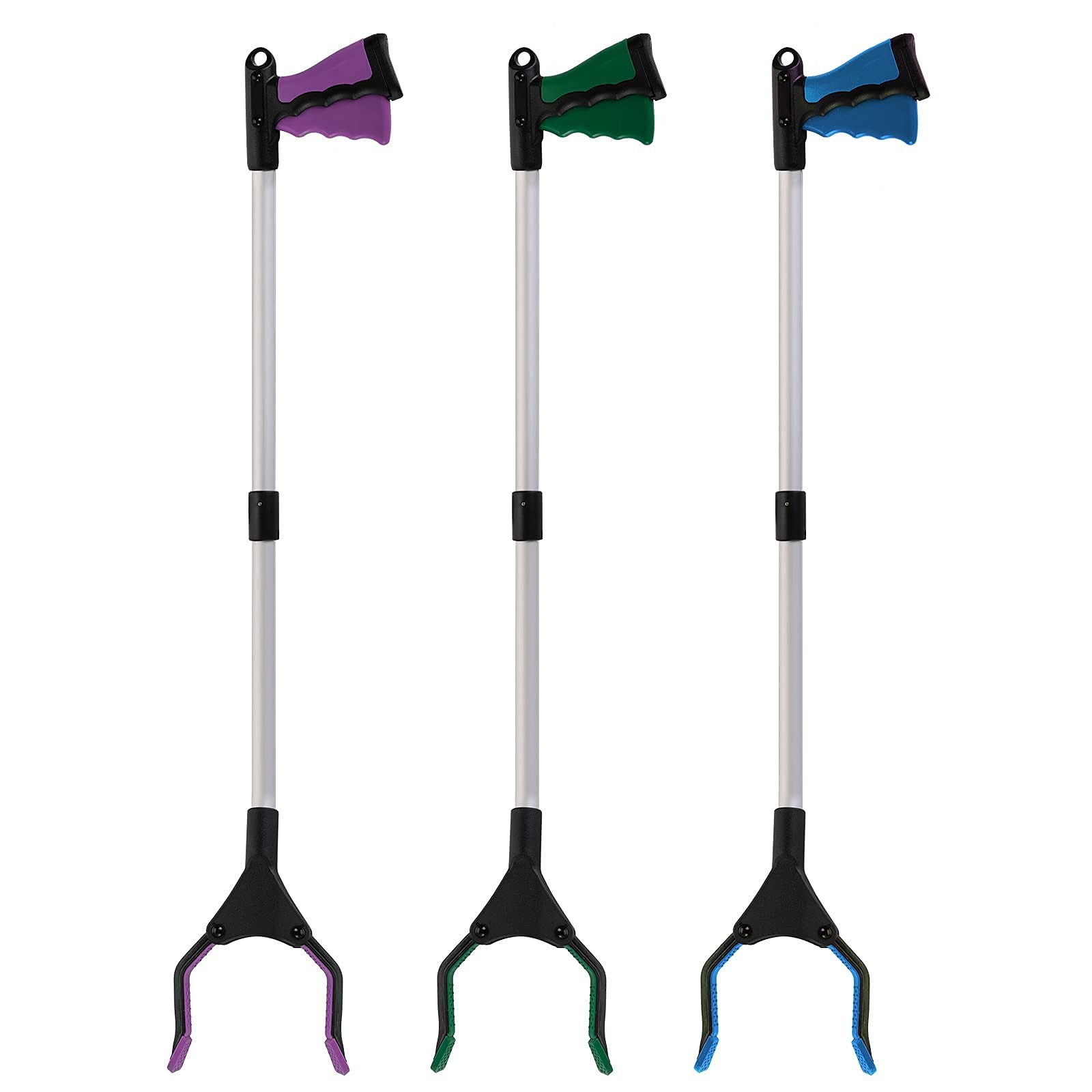 3 Pack Grabber Reacher Tool for Elderly, 32 Inch Foldable Trash Pick Up Stick...
