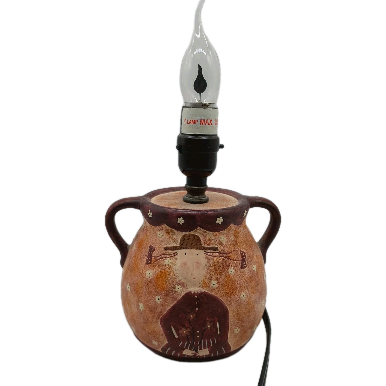 Dan DiPaolo Love and Memories Light Folk Art Night Light Ceramic Pottery Primiti