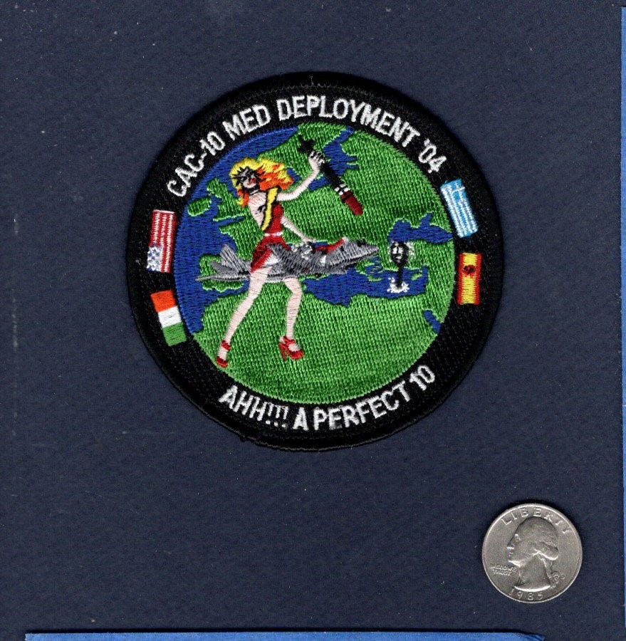 CAC Combat Air Crew 10 MED Sigonella 2004 US NAVY P-3C P-3 ORION Squadron Patch