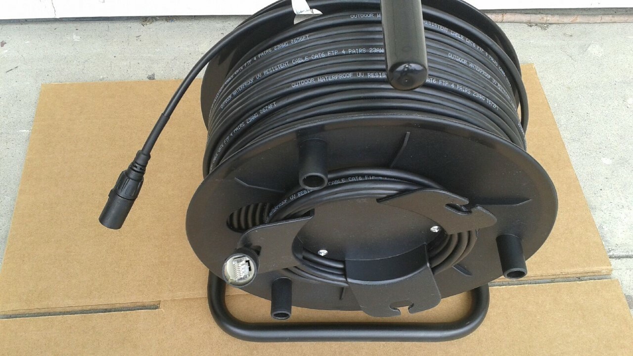 250 FT PRO CAT6 Tactical Shielded w/Neutrik Ethercon RJ45 Digital Cable  on reel