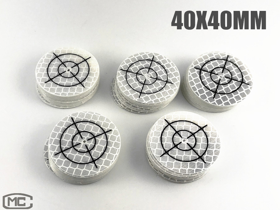 100PCS CIRCLE REFLECTOR SHEET 40X40MM REFLECTIVE TAPE TARGET (CUSTOMIZABLE)