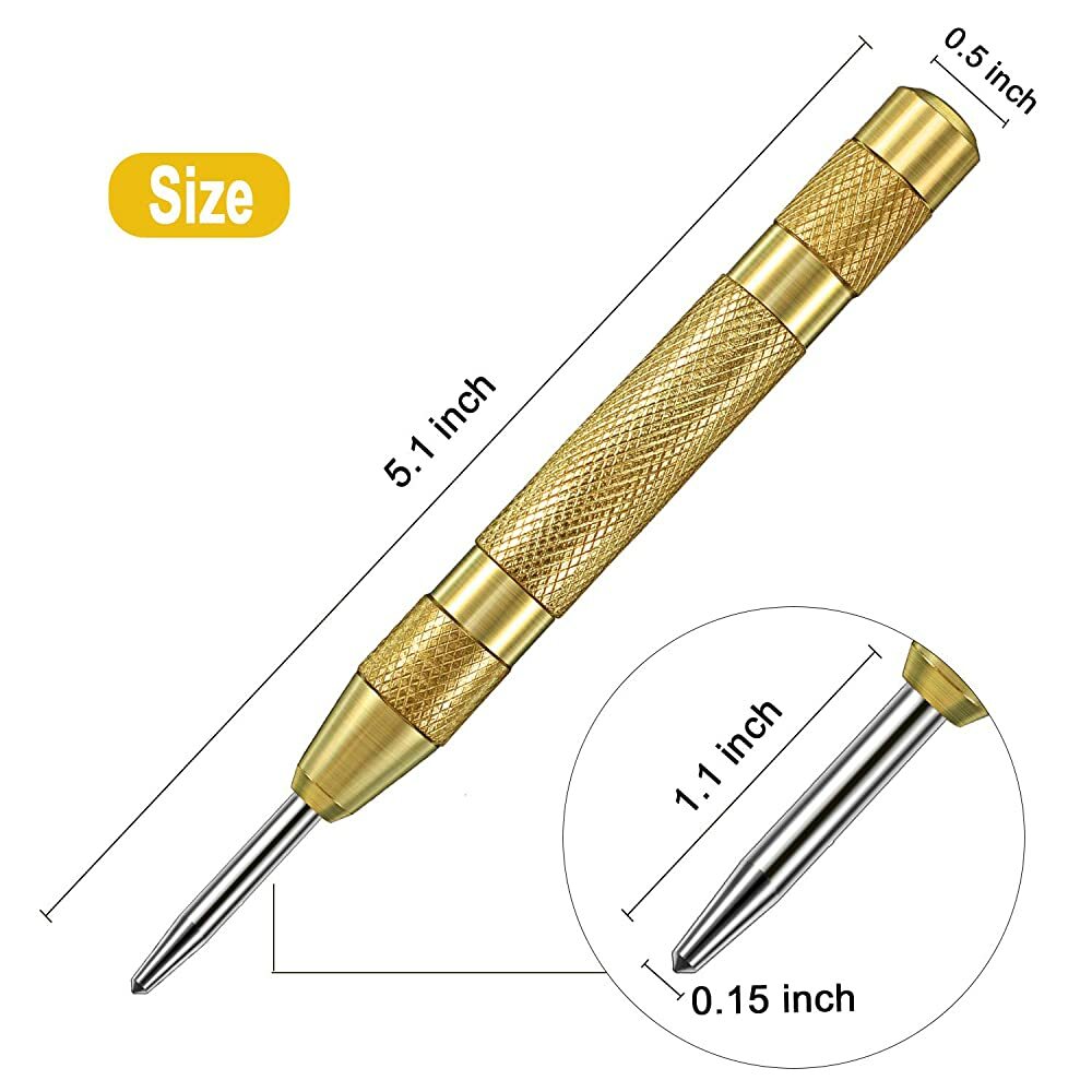 Automatic Center Punch Strikes Surface Hammer Spring Loaded Window Breaker