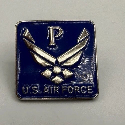 US Air Force P Parent United States Military Jacket Lapel Hat Pin Dark Blue