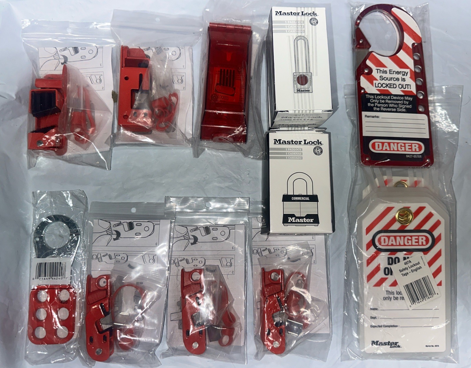 MasterLock 1457E410KA Portable Lockout Toolbox Kit with Thermoplastic Padlocks