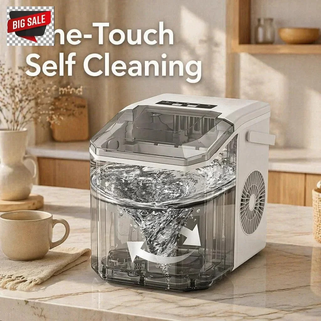 Countertop Ice Maker, Portable Ice Maker Machine, 6-Minute Fast Bullet Ice Maker