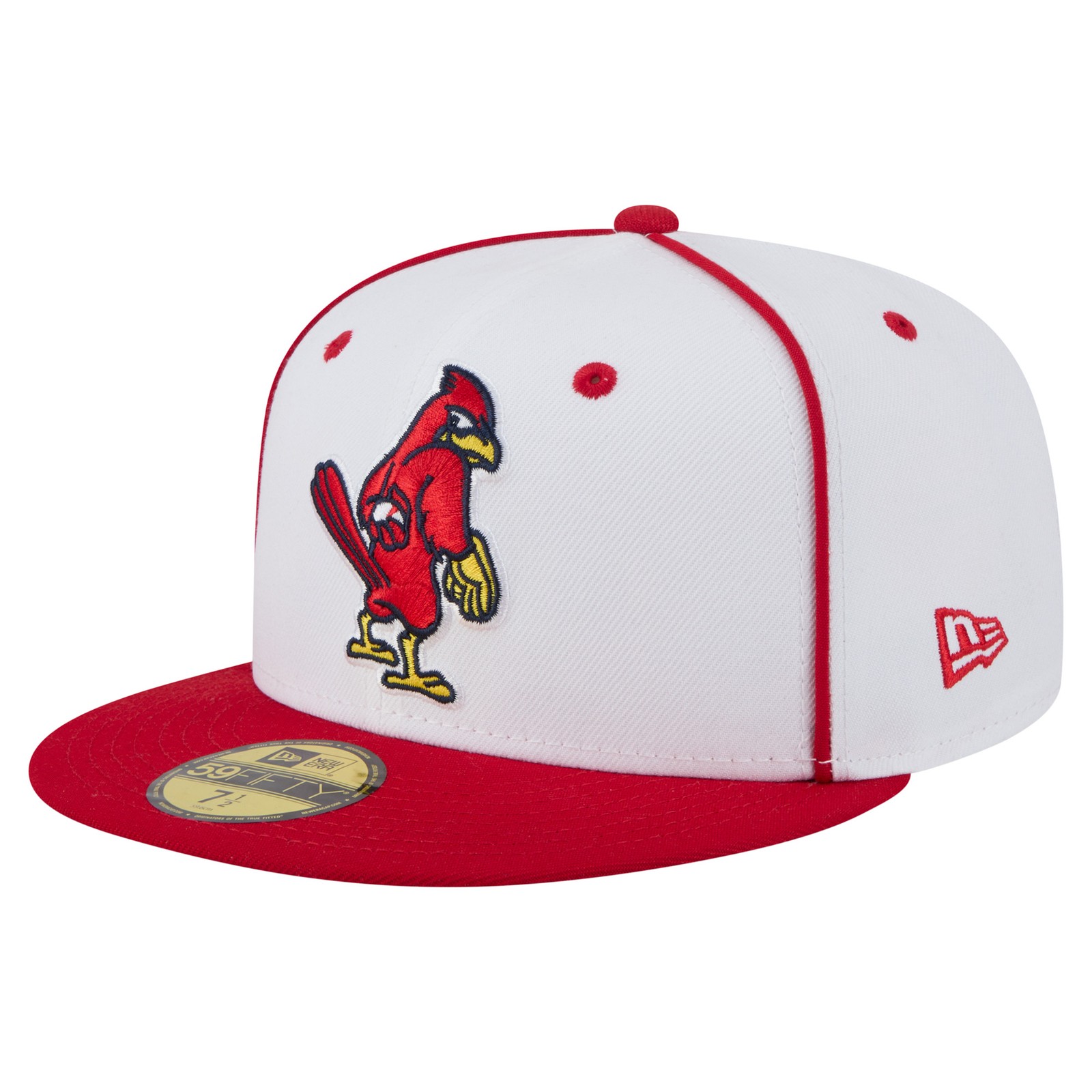 Men's-New Era  White/Red Memphis Redbirds Authentic Collection 59FIFTY Fitted