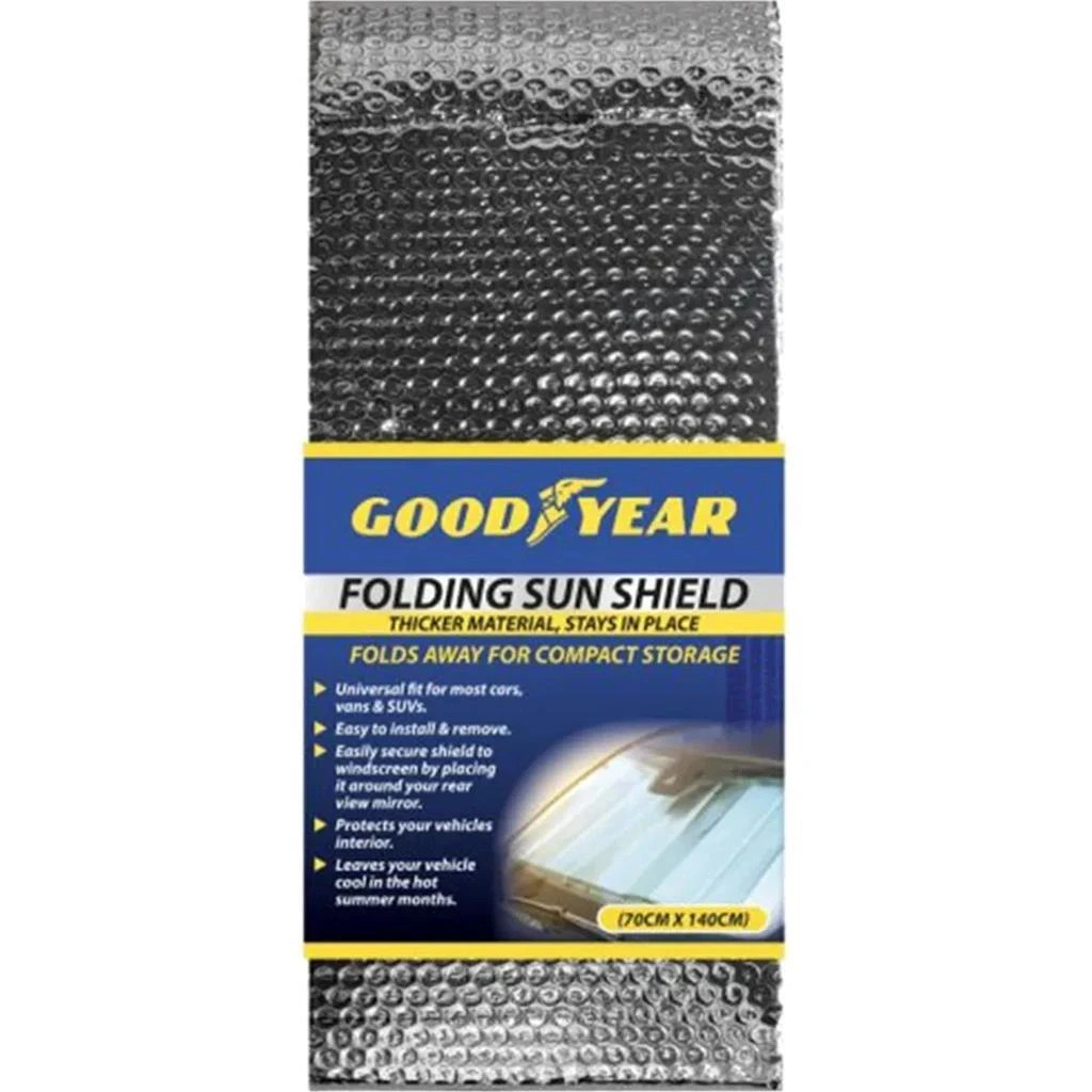 GOODYEAR UNIVERSAL WINDSCREEN FOLDING COMPACT SUN SHADE CAR WINDSHIELD WINDOW