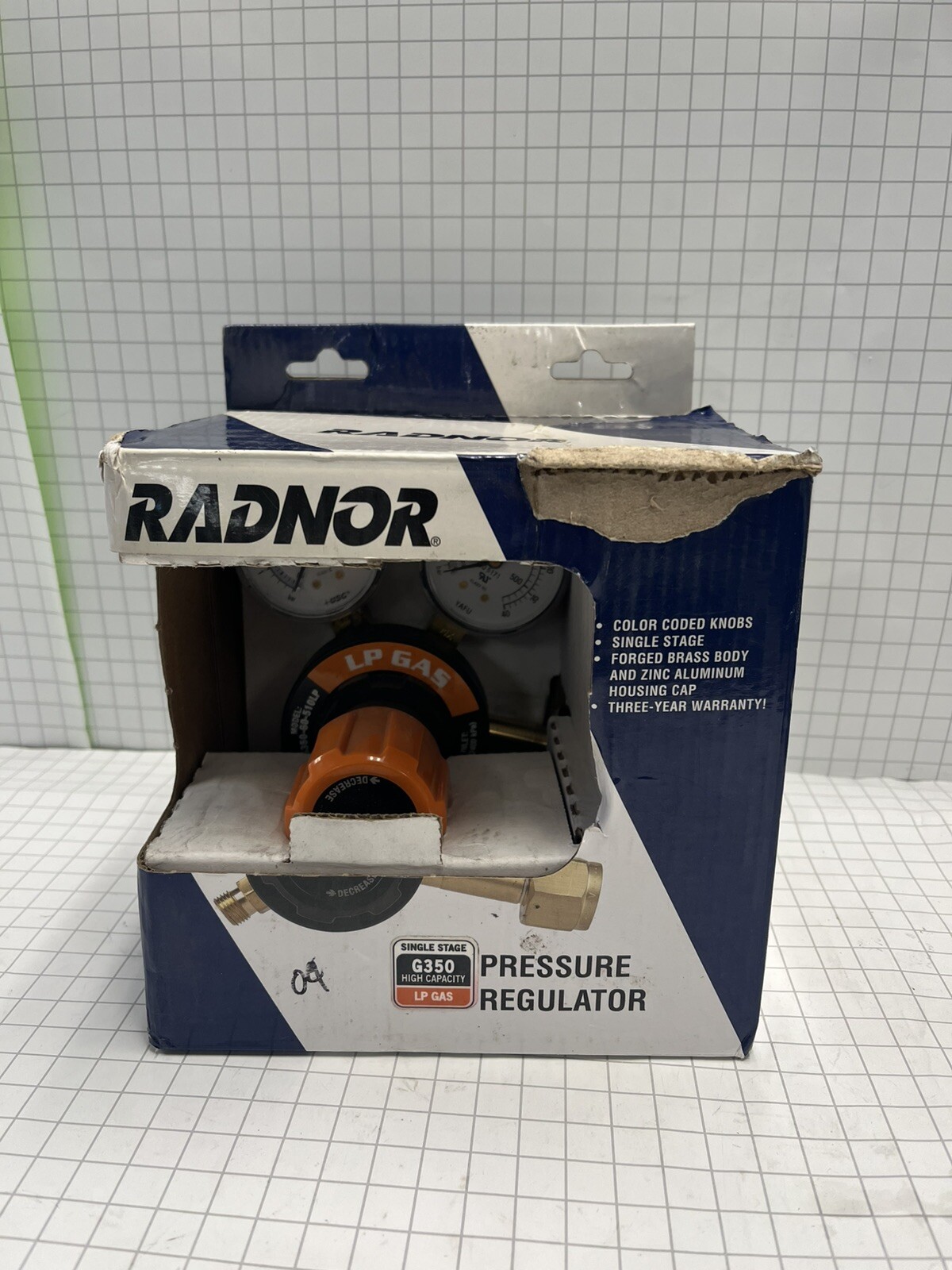 RADNOR Single Stage G350 Heavy Duty LP Pressure Regulator 64003065