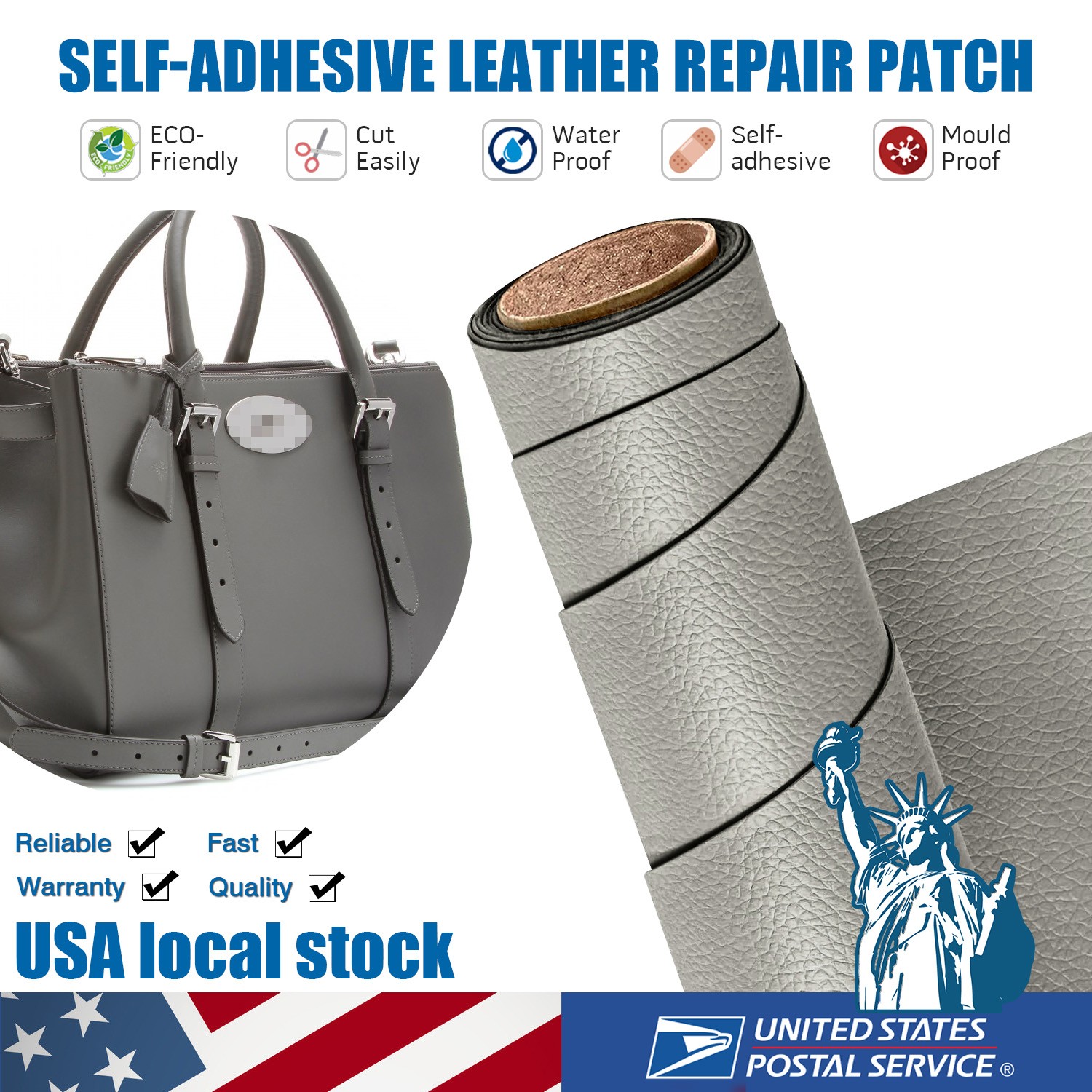 NEW Self Adhesive Leather Vinyl Faux Repair Fabric Patch for Car seat Sofas Kit