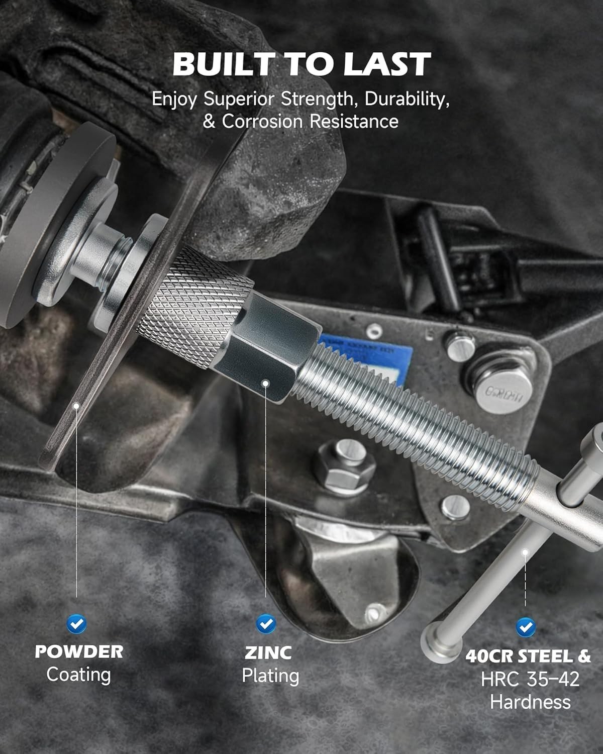 OMT 24pc Brake Caliper Compression Tool with Adapters & Hangers, Sandblast | ...
