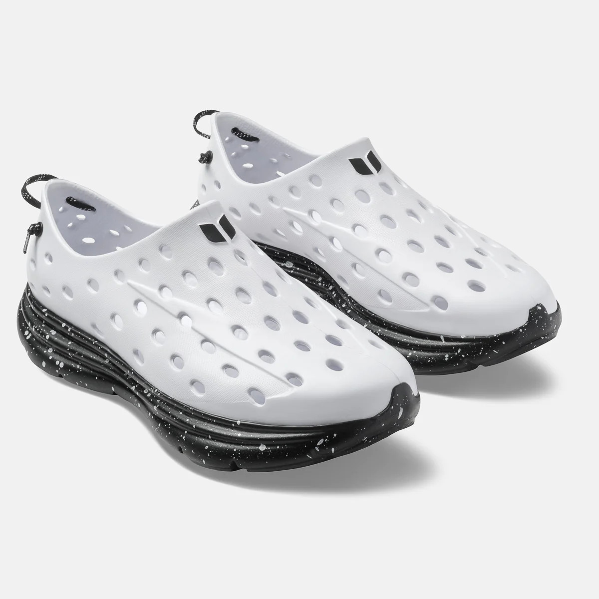 Kane Revive Shoes White Black Speckle Recovery Vented Rubber Slip US M 3 - M 16