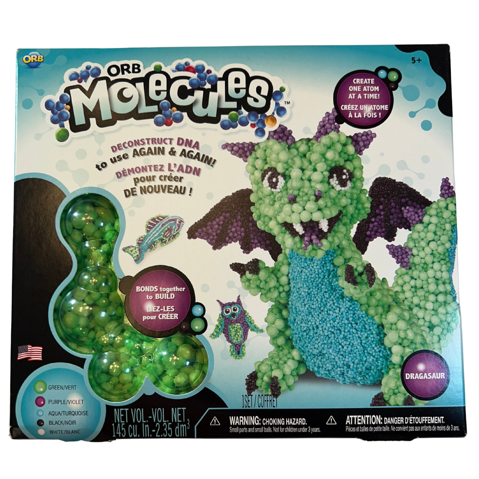 ORB Molecules Dragasaur Craft Kit – Boxed, Some Storage Wear, New