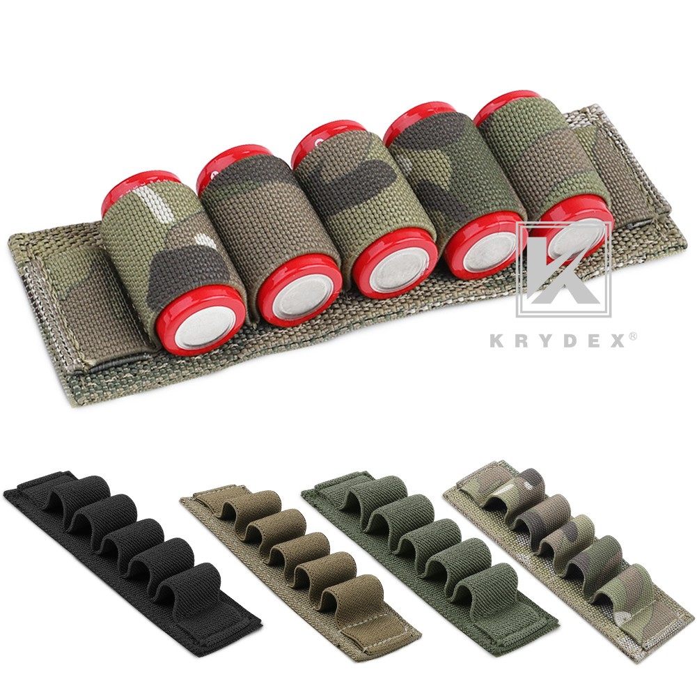 KRYDEX Shotgun Shell Holder Chemlight Cyalume 5-Cells Hold Elastic 5 x 1.5 inch