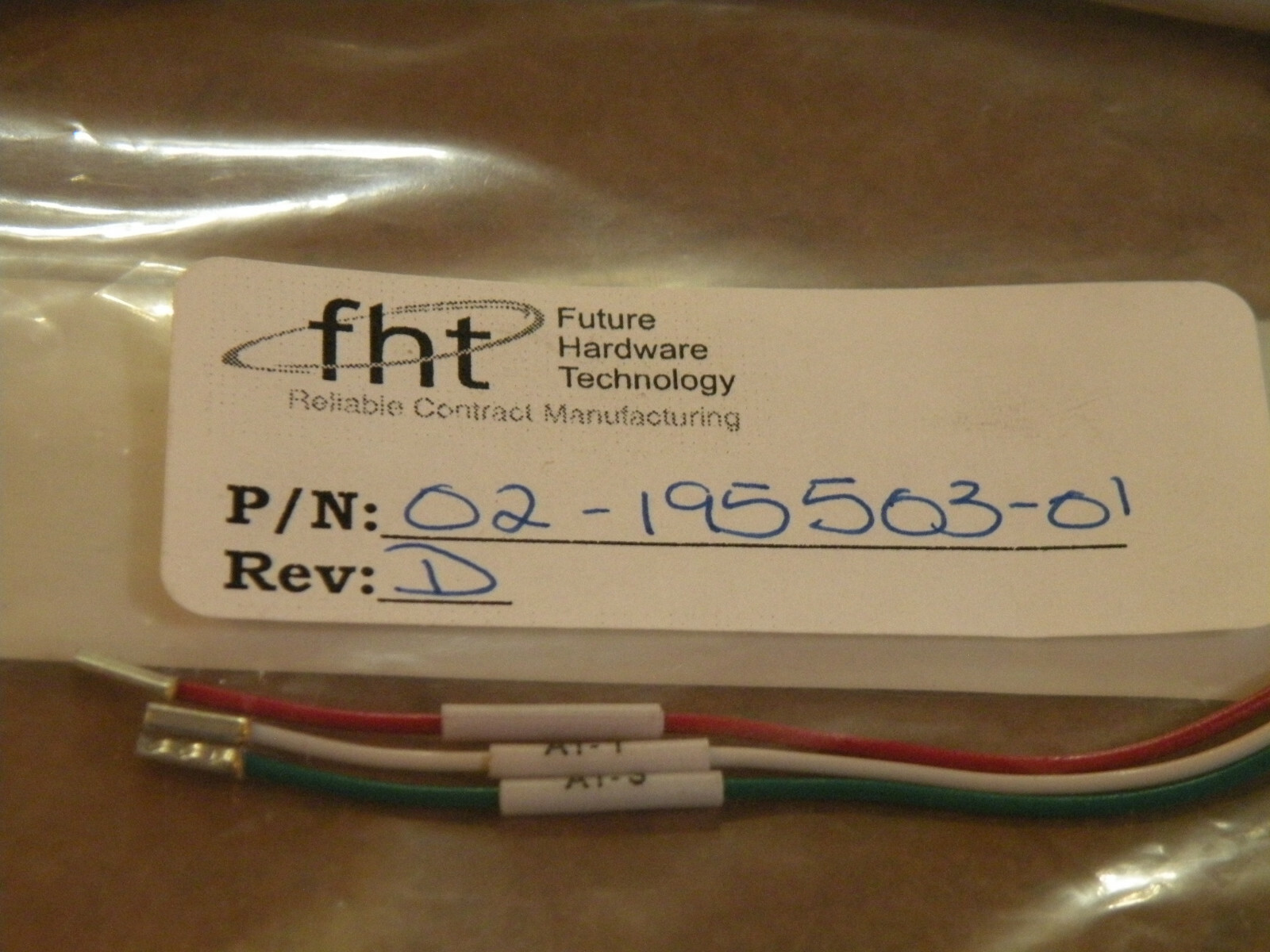 (1) Future Hardware Technology 02-195503-01 Assembly Cable INP MODL A16 to RCR