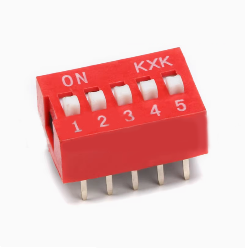 1pcs Blue/Red 2.54mm Pitch Double Row DIL Slide Dip Switch Modules