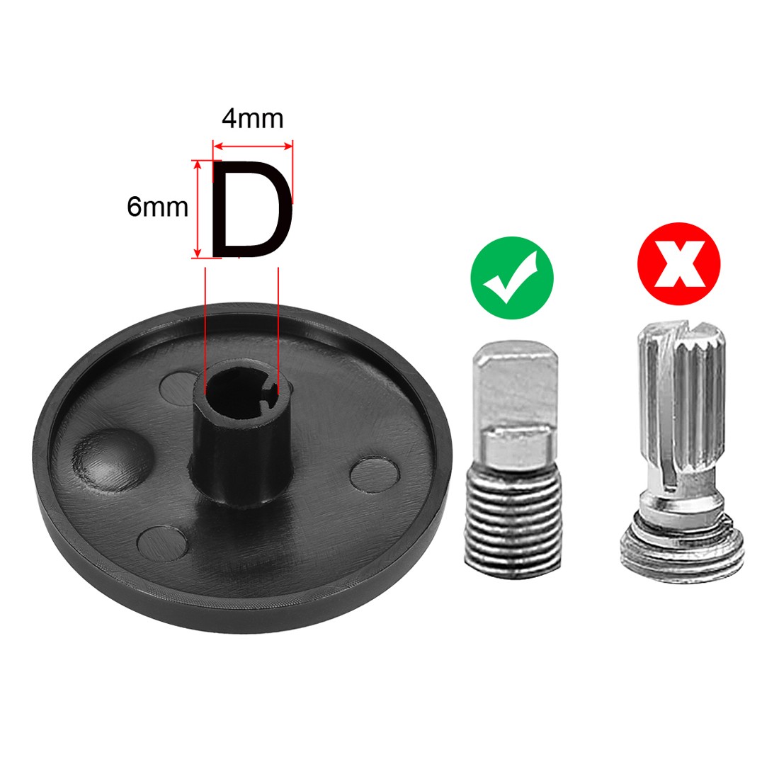 5pcs 6mm D type Potentiometer Knobs For Encoder Code Switch Volume Tone Knobs