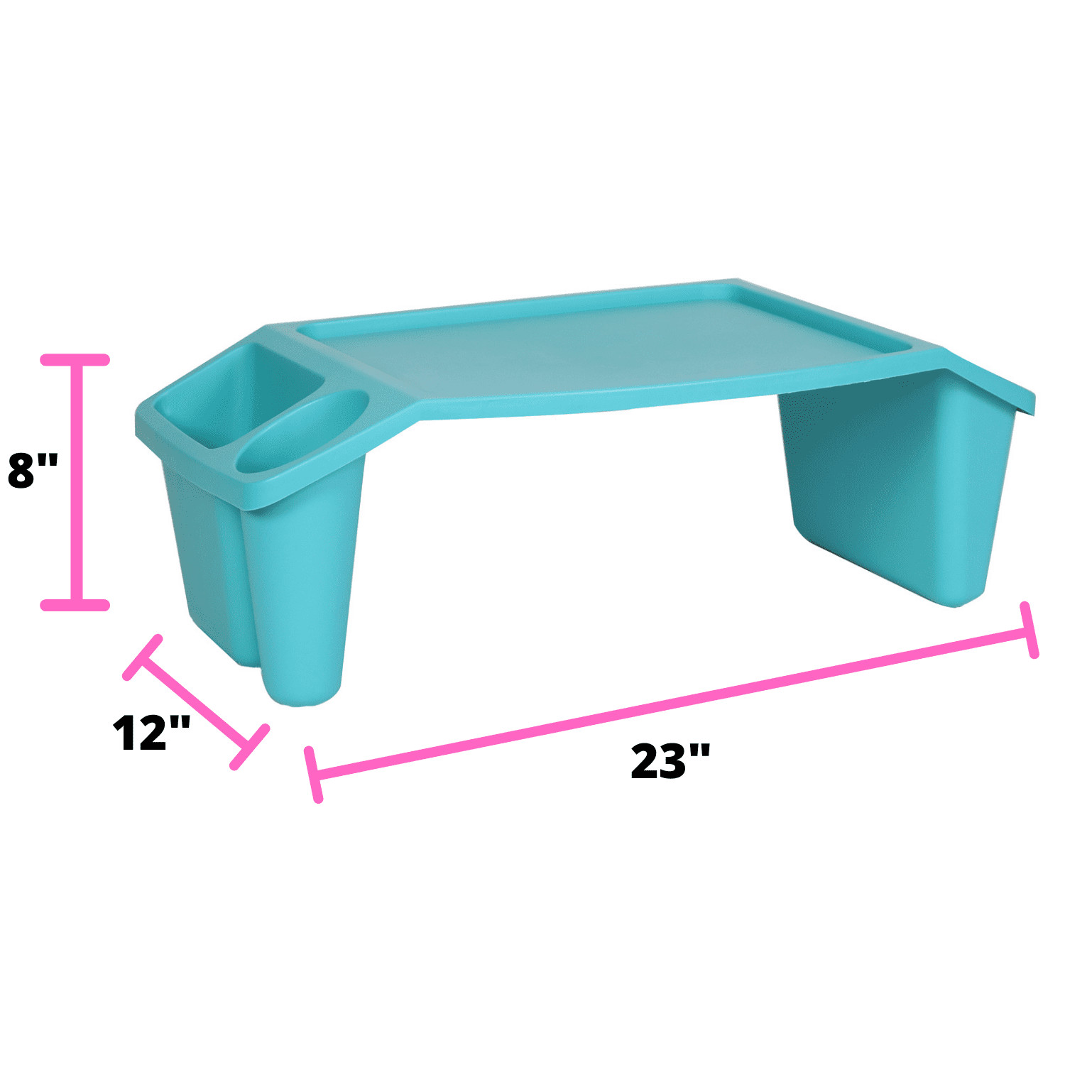 17.9" Cushioned Lap Desk with Storage Compartment Teal Portable
