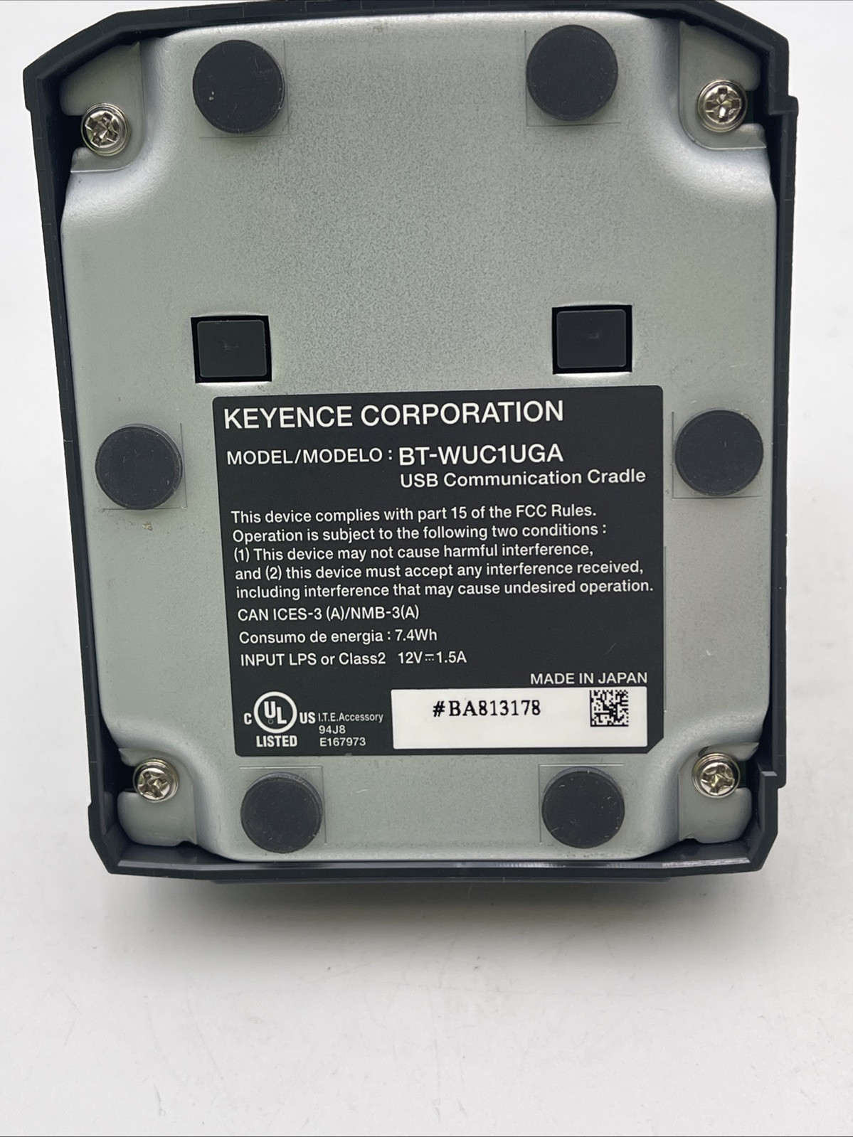 Keyence Handheld Barcode Reader Computer BT-W155GA BT-WUC1UGA (EB1533)