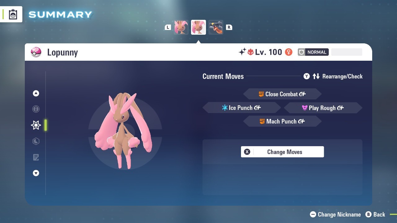 Lopunny Shiny Alpha 6IVs Battle Ready - Legends ZA