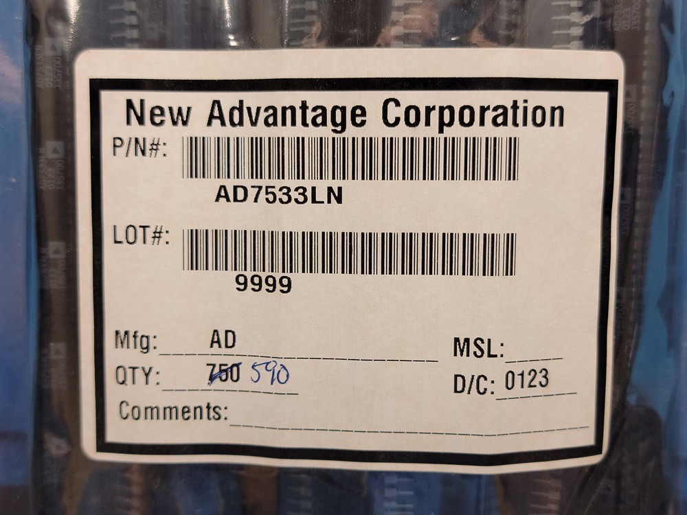 New (3pcs) AD7533LN ANALOG DEVICES IC Converter