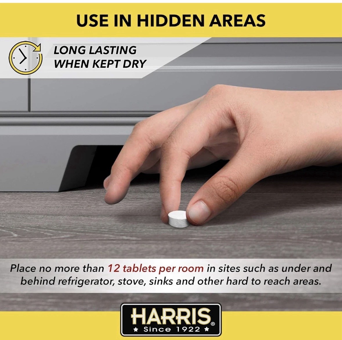 Harris Roach Tablets, Boric Acid Roach and Insects Killer with Lure, Alternative