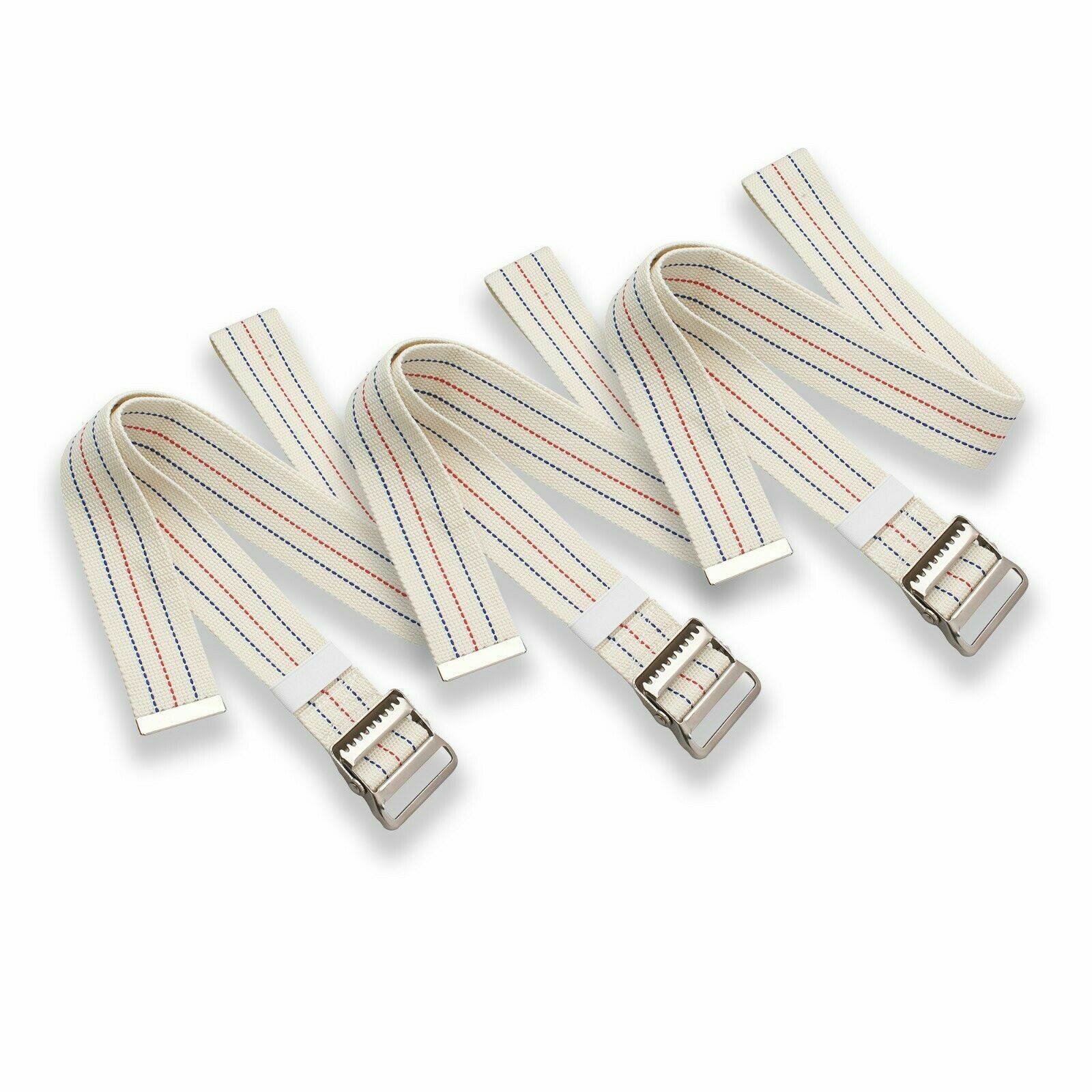 3 Pack Gait Transfer Belt Support for Caregiver Home Health Aid Seniors (White)
