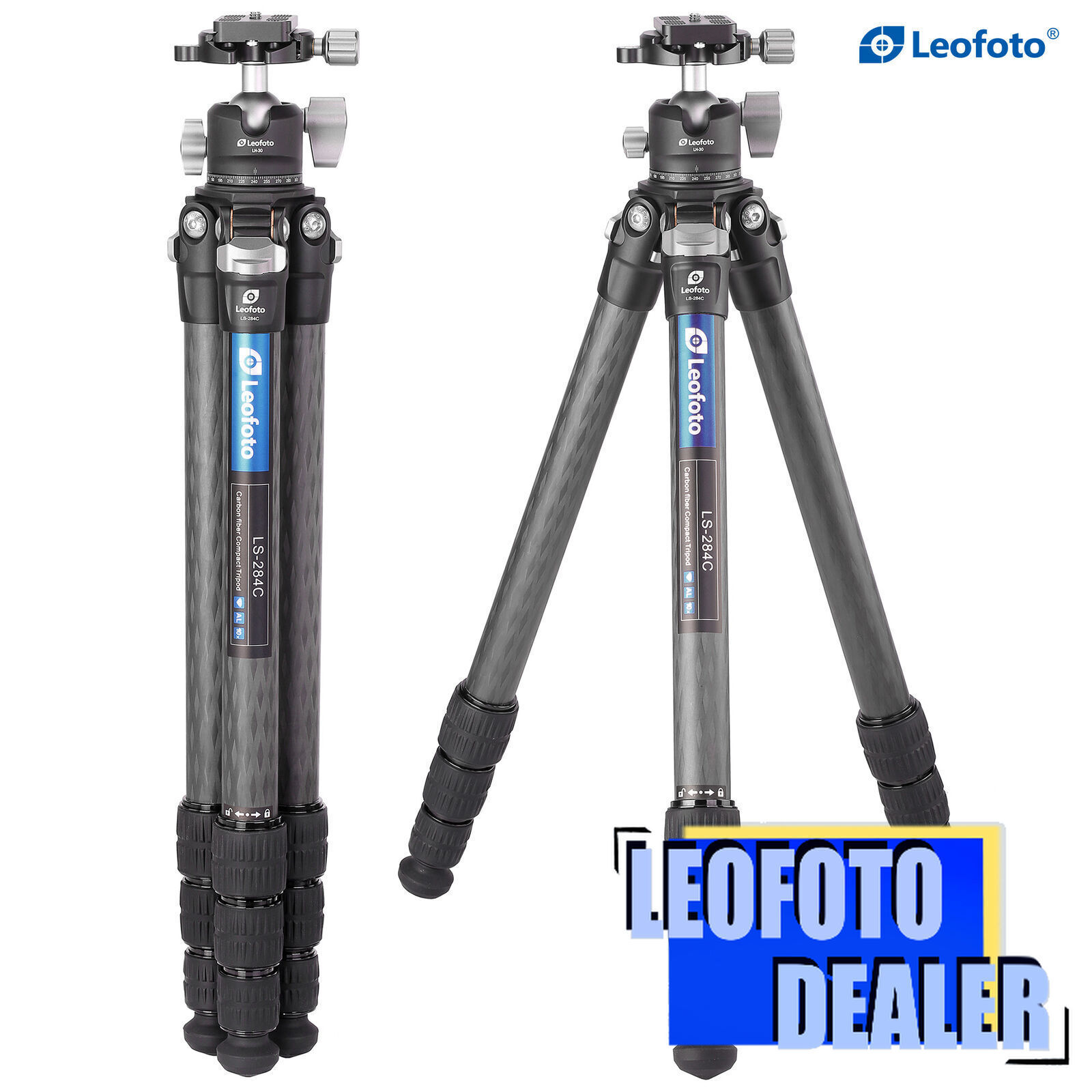 Leofoto LS-284C Camera Tripod LH-30 Ball Head Carbon Fiber for photography s