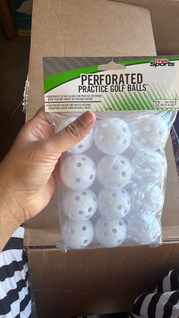 Pride Sports Perforated Practice Golf Balls – 12 Pack.