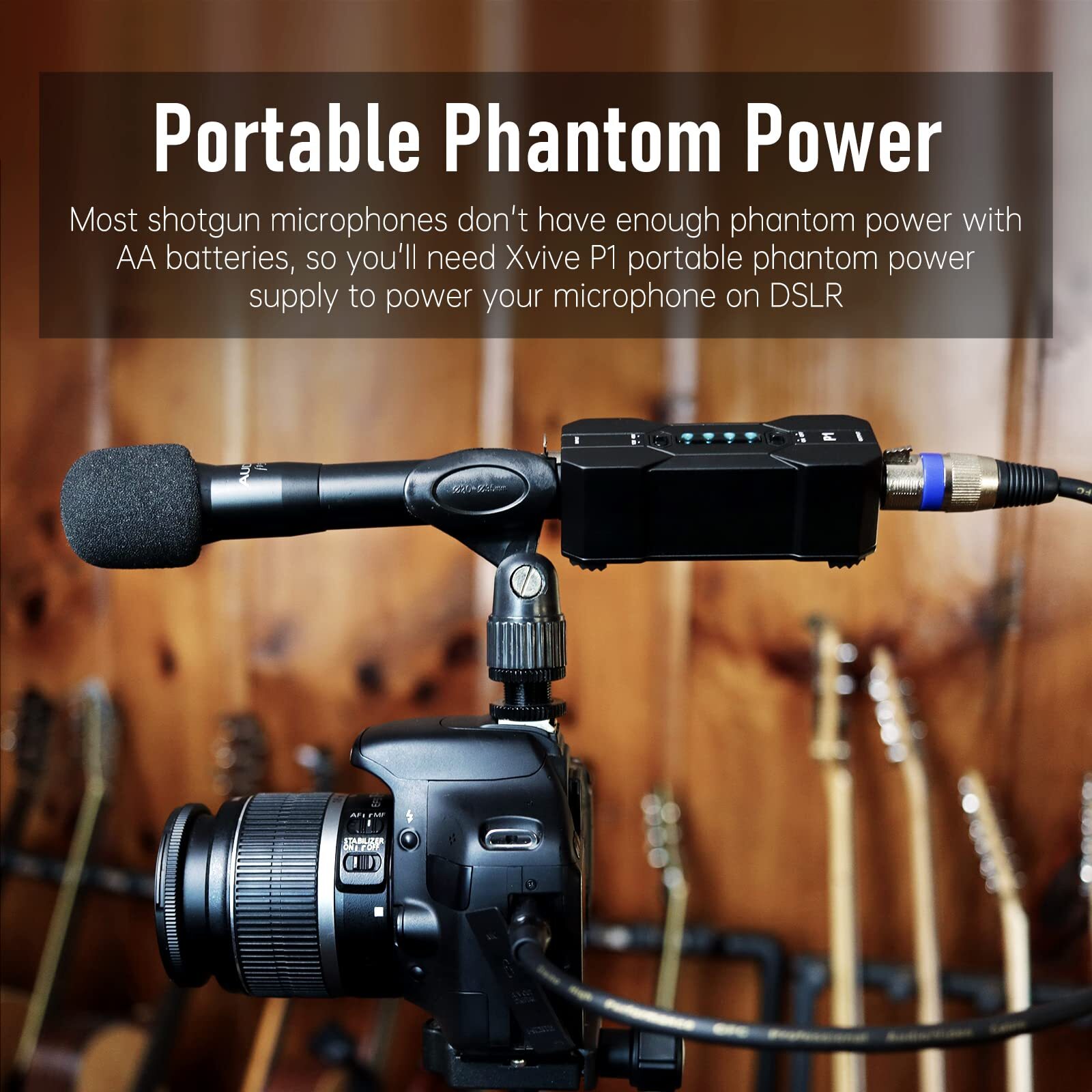 P1 Phantom Power Supply For Microphone Preampcondenser Microphonesshotgun Micwit