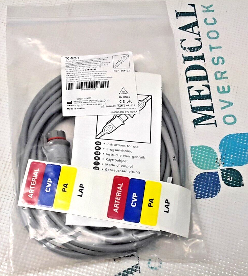 684102 - BD TRANSDUCER INTERFACE CABLE - NEW