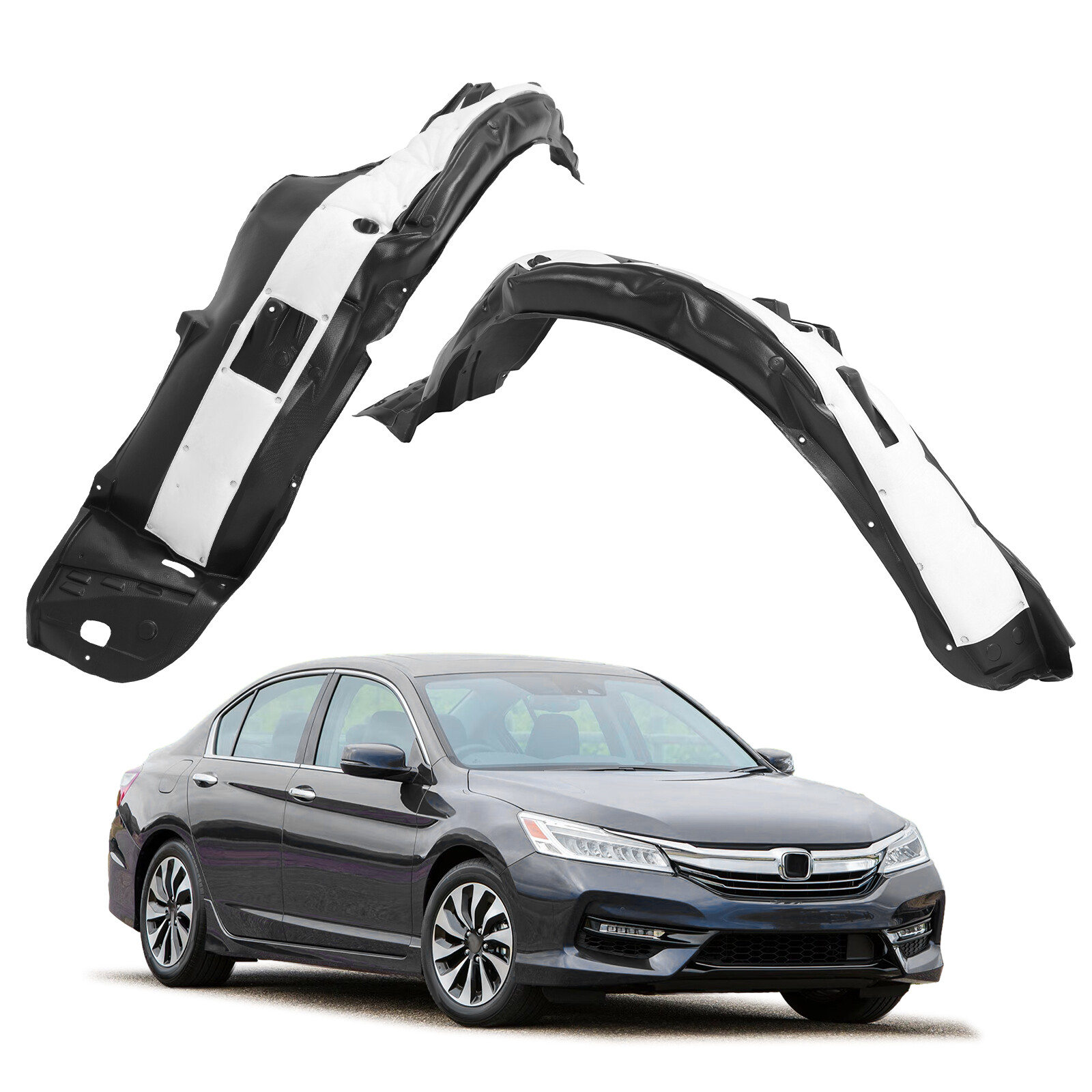Left Right Side Fender Liner w/Insulation Foam For Honda Accord Sedan 2016-2017