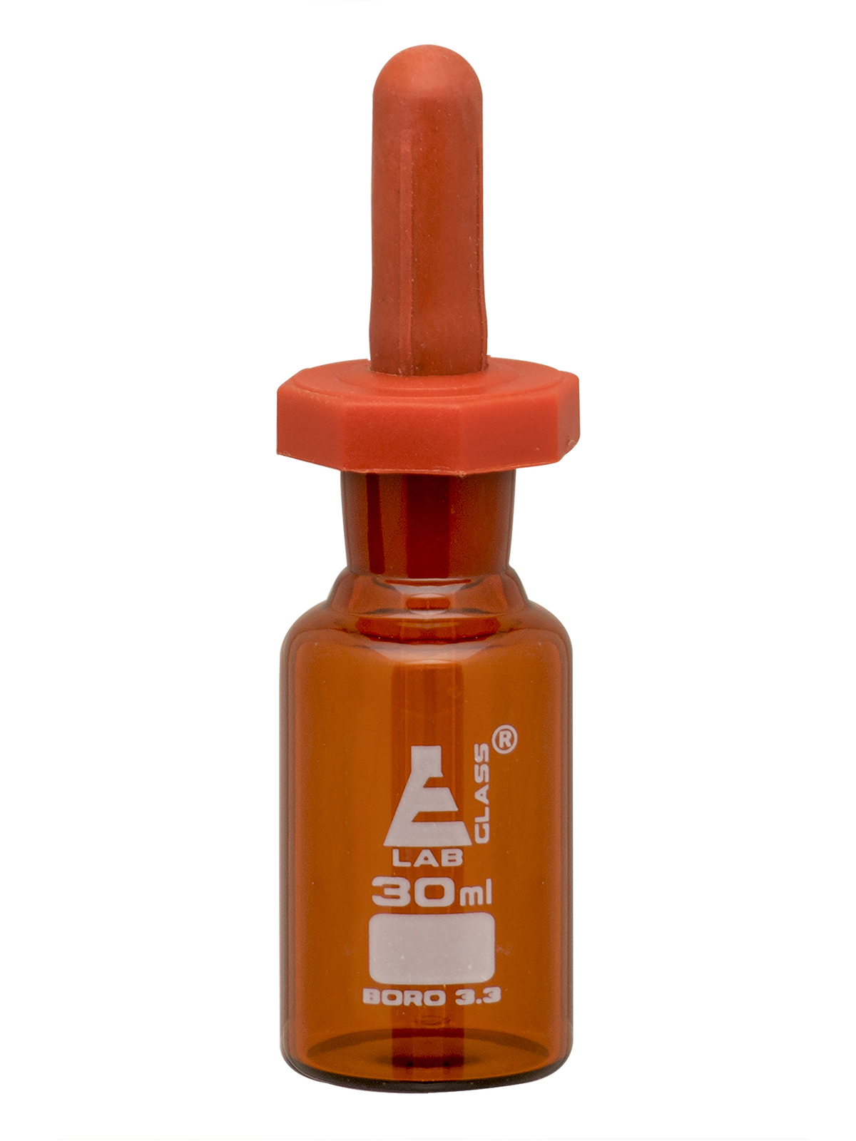 Dropping Bottle, 30ml (1oz) - Amber Colored Borosilicate 3.3 Glass - Eisco Labs