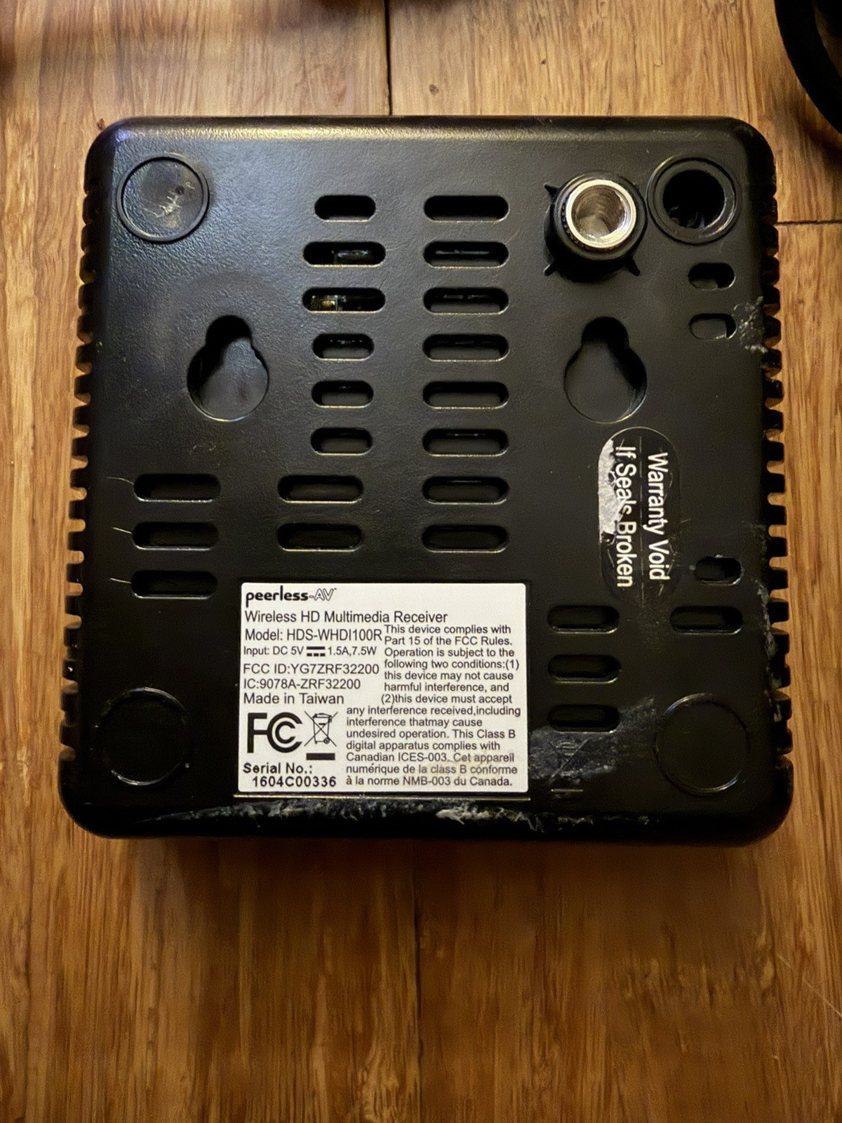 Peerless AV HDS-WHDI100T PeerAir Wireless HD Multimedia Transmitter / Receiver