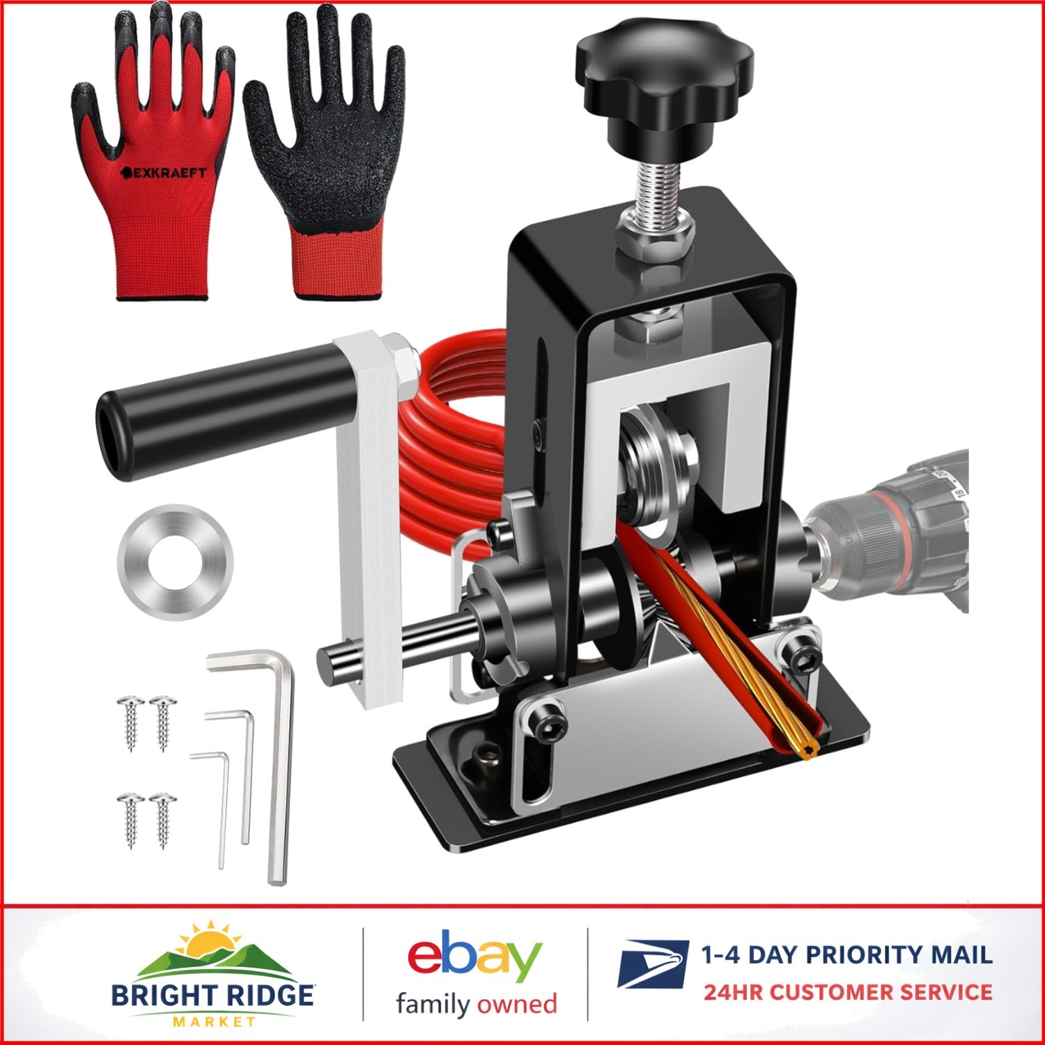 Manual Wire Stripping Machine for Copper Recycling, Compatible with 0.06-1 Inch