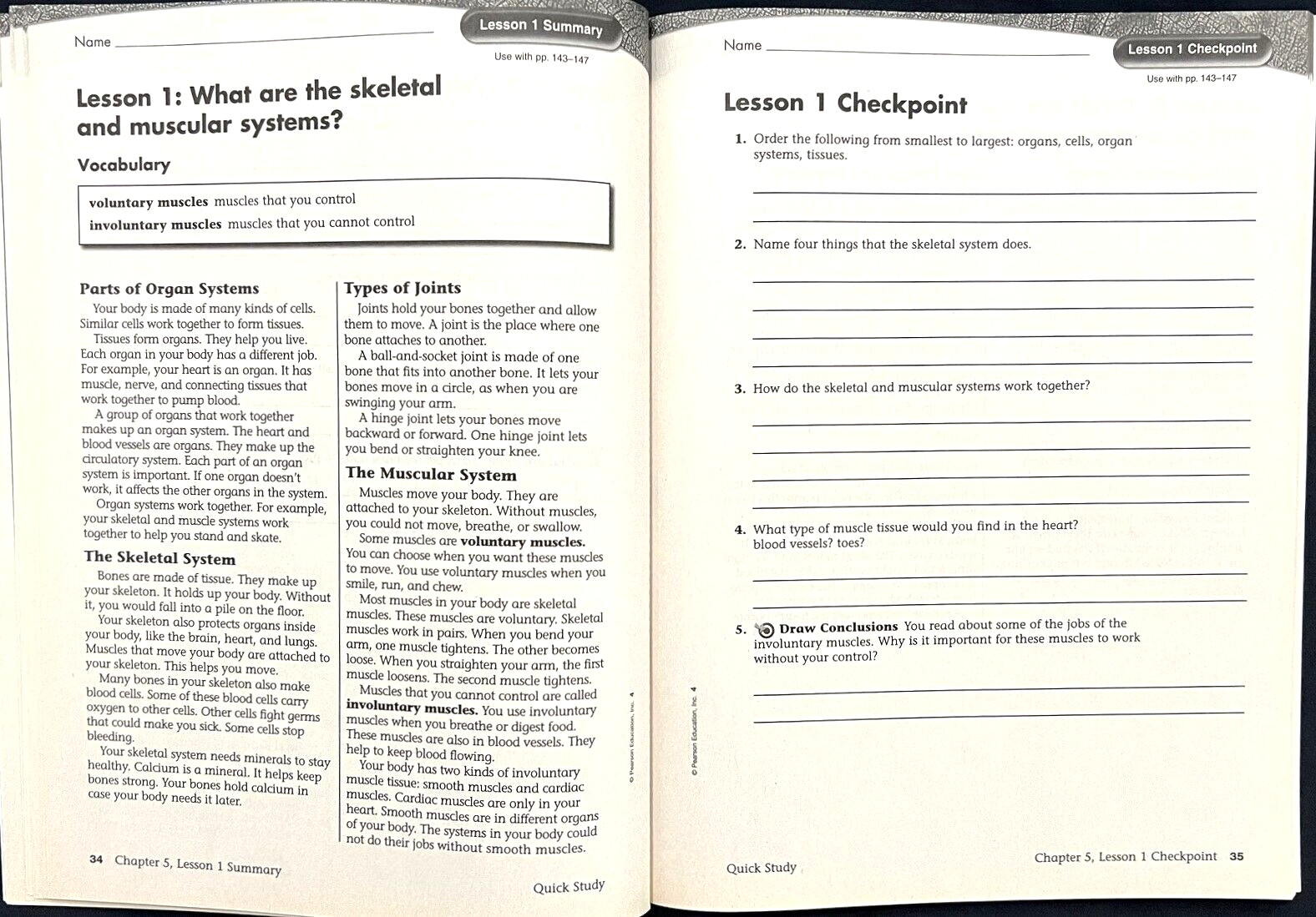 4th Grade - SCIENCE - QUICK STUDY - Intervention Study Guide (2006, Foresman)