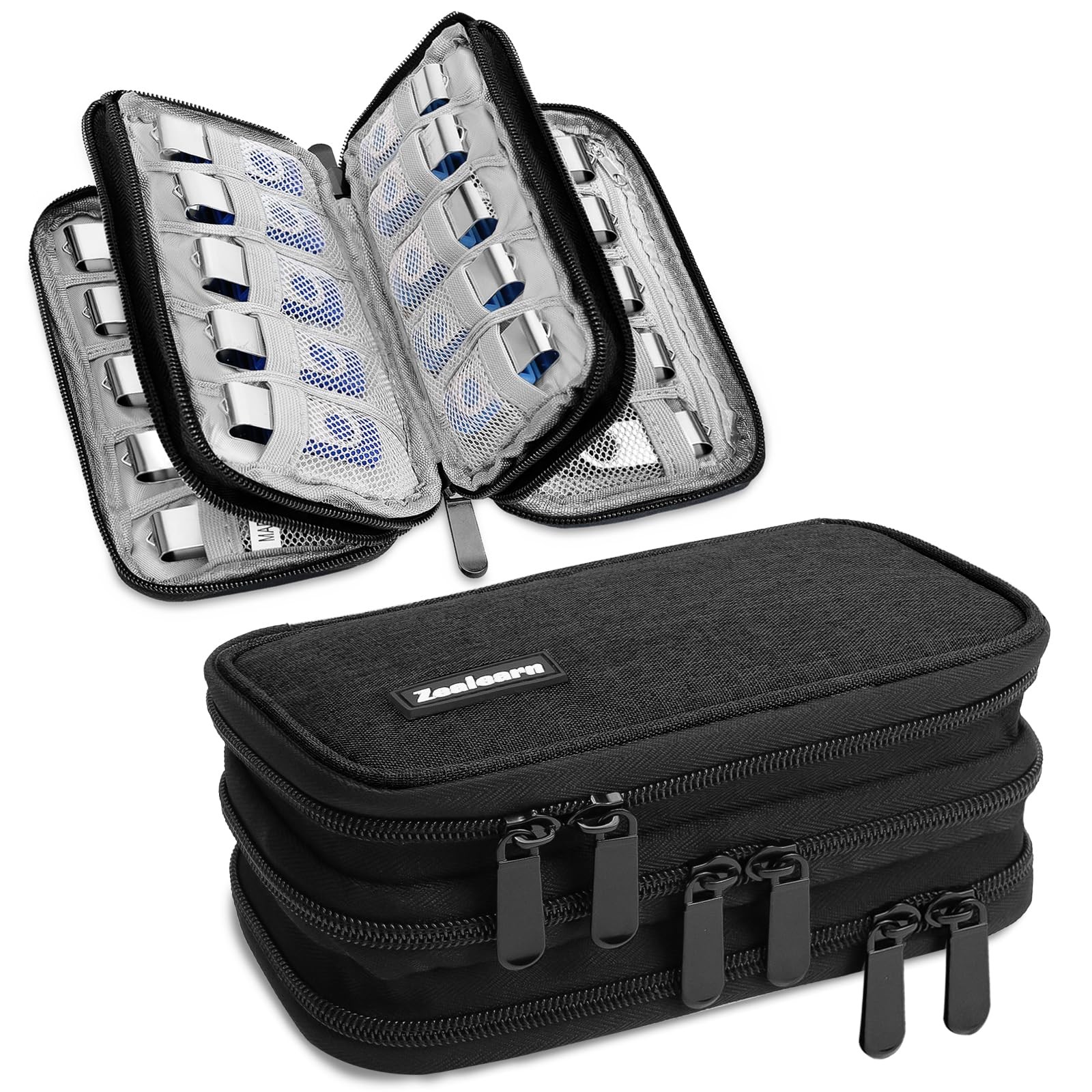 USB Flash Drive Case 30 Mesh Slots Organizer for USBs - Gifts for Men