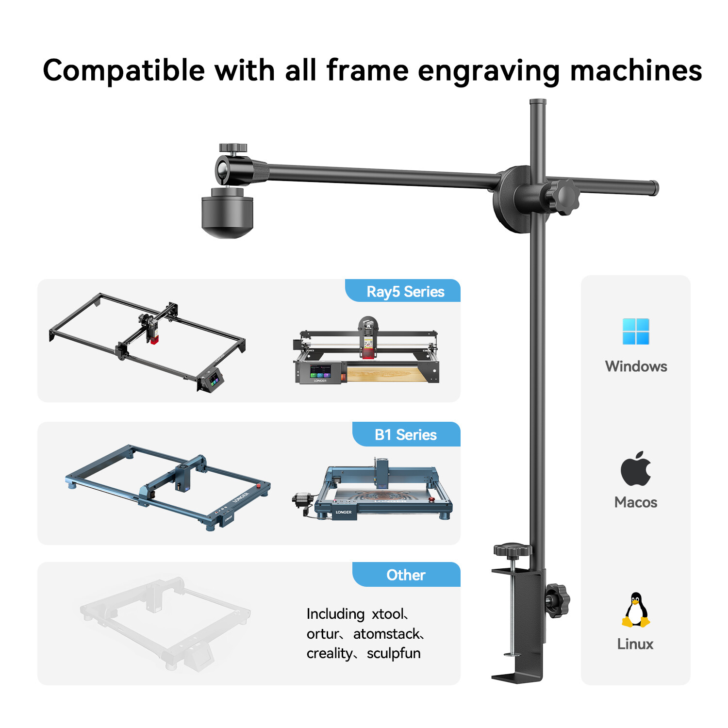 Longer LightBurn Camera Kit for Laser Engravers – 5MP HD Precision Positioning