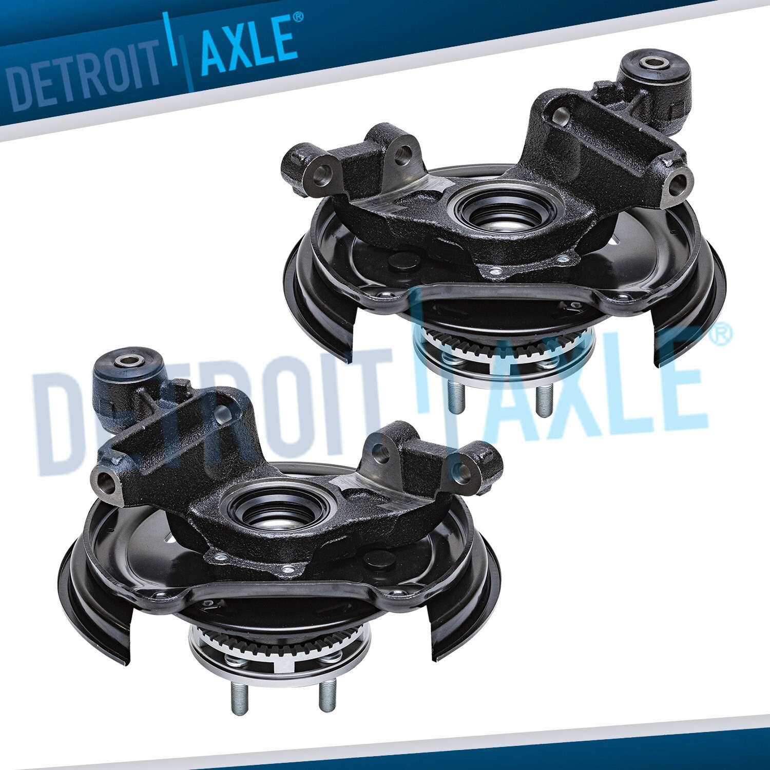 Pair Rear Steering Knuckles & Wheel Hub Bearings for 2001 - 2008 Subaru Forester