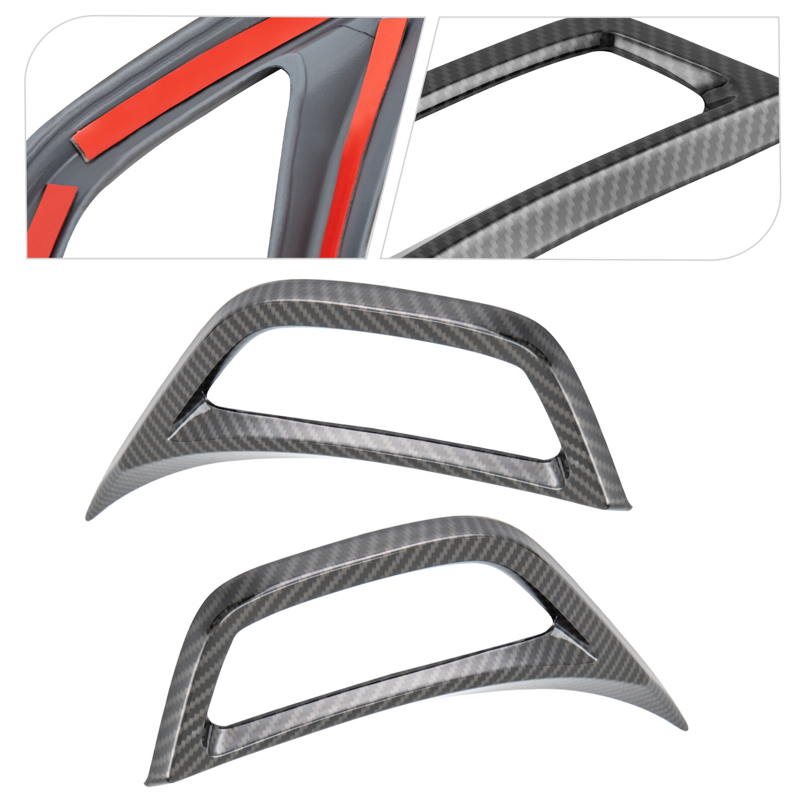 Front Wheel Fender Air Vent Cover Trim For Jeep Wrangler JL JT 18+ Carbon Fiber