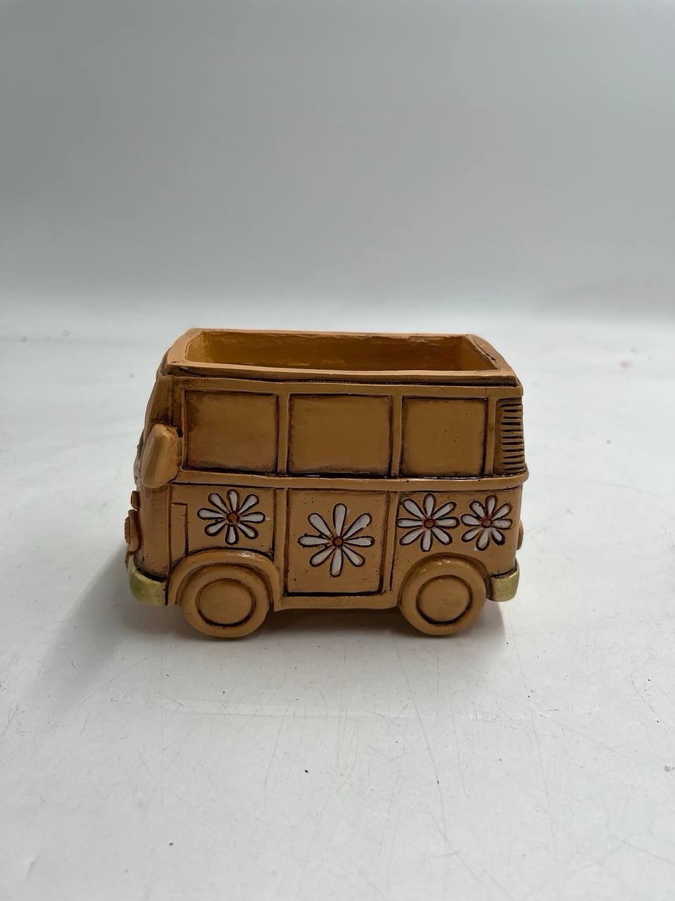 Art Deco Resin Hippie Van - Adorable Planter - 4.5" L x 2.5" W x 3.75" H ~Unique