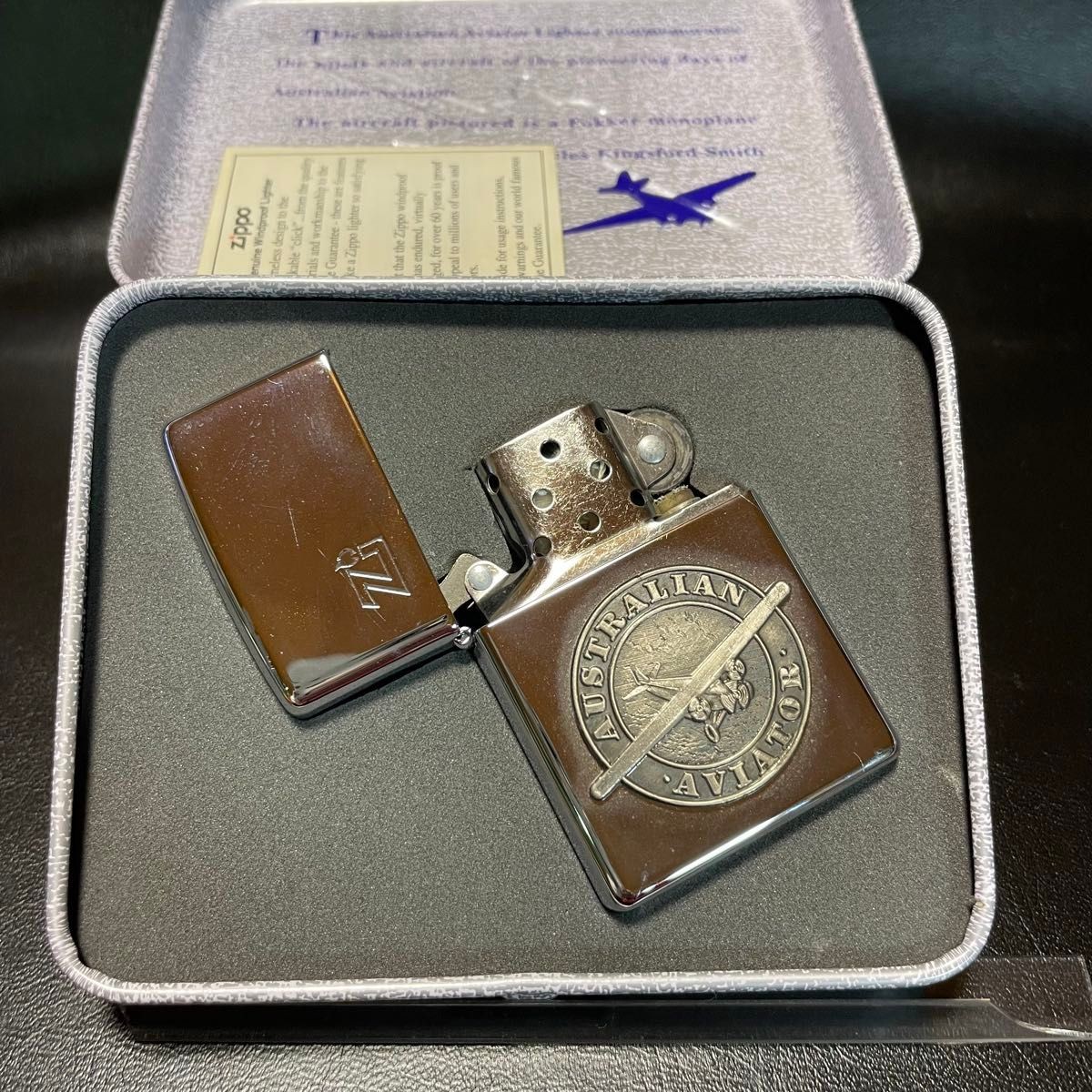 Zippo lighter items Rare ZIPPO Australian Aviator Zippo Made in February 1999 in