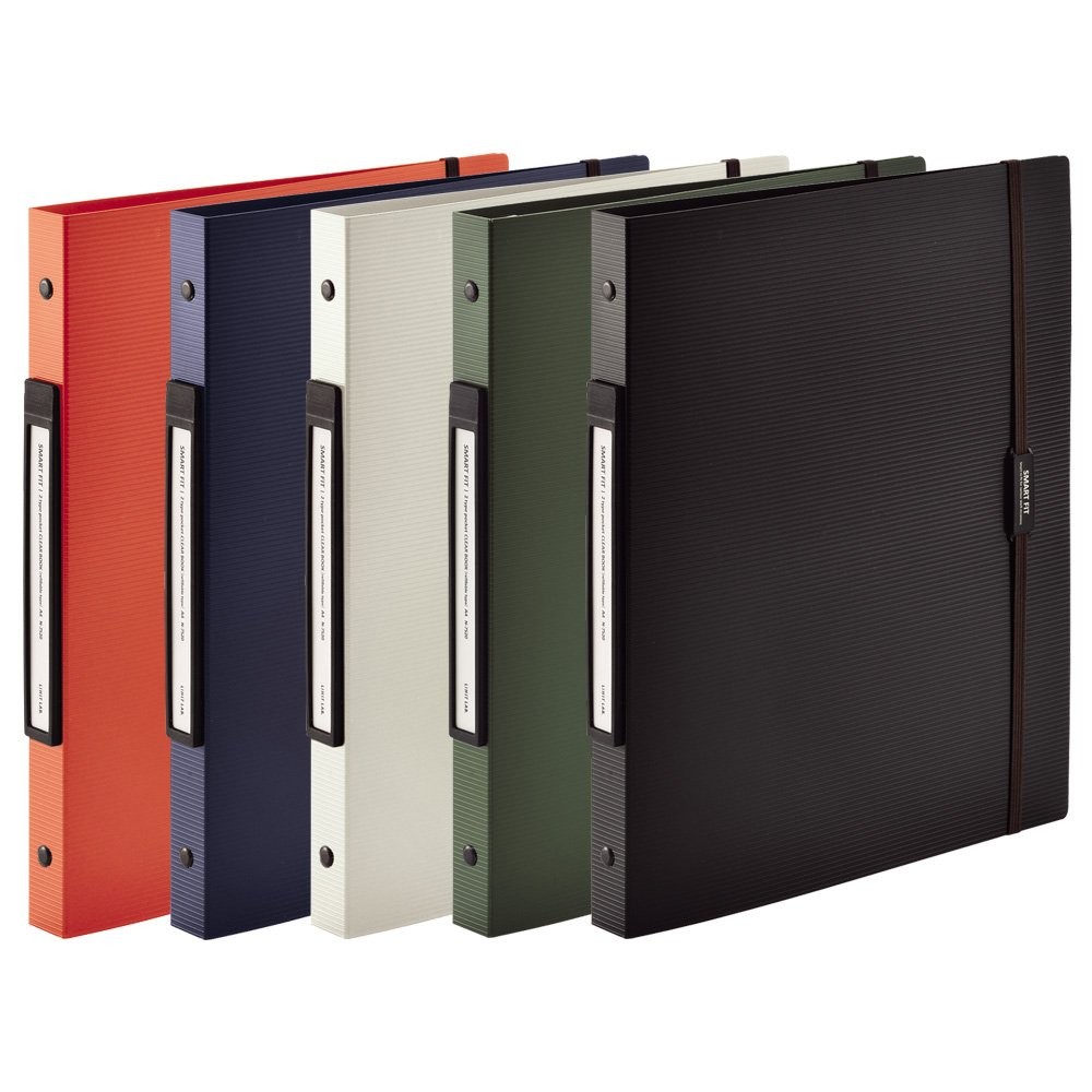 N75204 Orange File Clear Book A4 30 Holes Interchangeable 2 Type Pockets