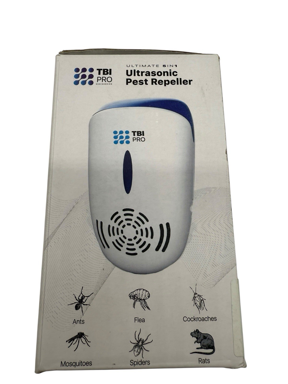 TBI PRO 5-in-1 Ultrasonic Pest Repeller Plug-In Wall Device DA510 New