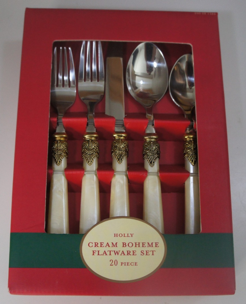 Holly Cream Boheme 20-piece Flatware Set - Brand New