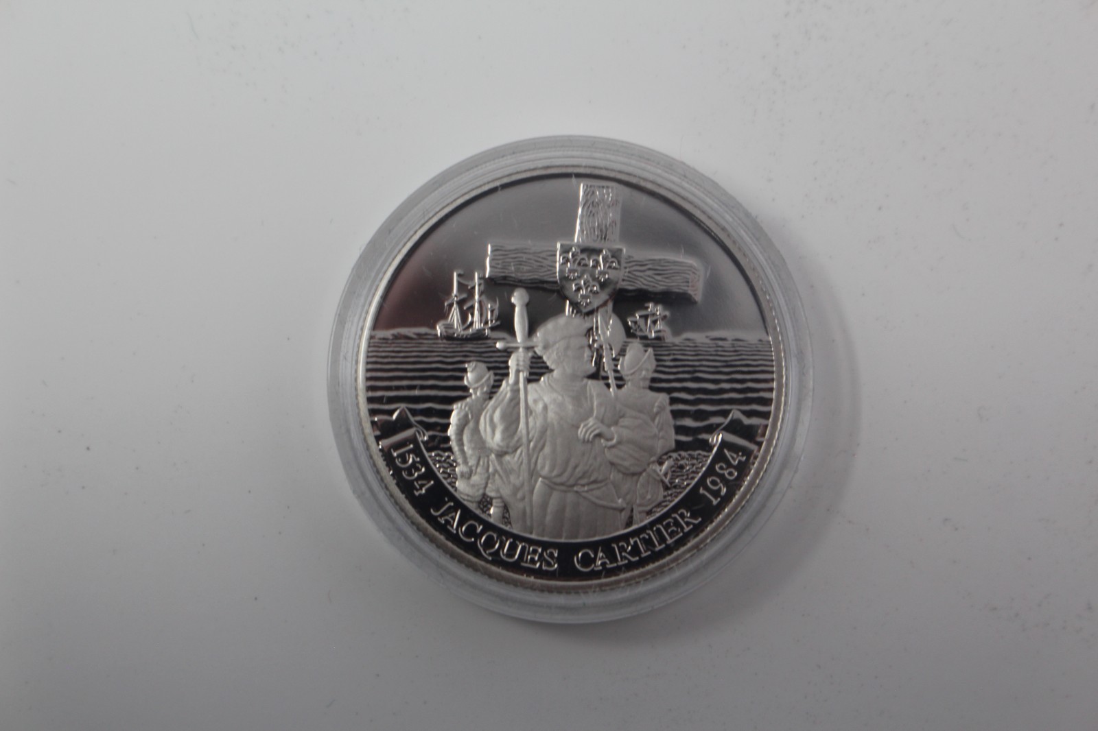 1984 Canada Dollar Jacques Cartier Commemorative Proof Coin with Case